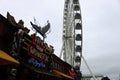 Wings over Washginton sign with the Seattle Great Wheel