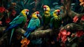 Wings of Paradise: Interactive Artwork with Jungle Parrots