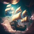 Wings of Plunder: A Pirate's Quest for Riches in the Clouds, generative ai