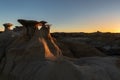 The Wings rock formation at sunrise, Bisti/De-Na-Zin Wilderness Area, New Mexico, USA Royalty Free Stock Photo