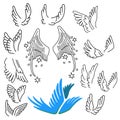 Wings set Royalty Free Stock Photo