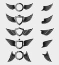 Wings set. Vector Royalty Free Stock Photo