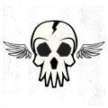 Wings skull logo