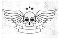 Wings skull logo