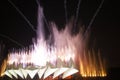 Water and lights - Wings of Time Show - Sentosa, Singapore Royalty Free Stock Photo