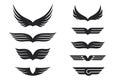 Wings vector Collection. Eagle bird heraldic flying Falcon Phoenix Hawk logo