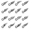 Wings.Vector logo template set. Royalty Free Stock Photo