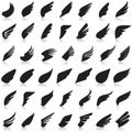 Wings vector set of icons Royalty Free Stock Photo