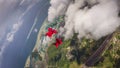 Wingsuit Flying In Koror, Palau Royalty Free Stock Photo