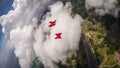 Wingsuit Flying Over Palau Royalty Free Stock Photo