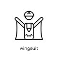 Wingsuit icon from Camping collection. Royalty Free Stock Photo