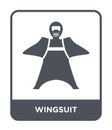 wingsuit icon in trendy design style. wingsuit icon isolated on white background. wingsuit vector icon simple and modern flat