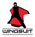 Wingsuit Logo Royalty Free Stock Photo