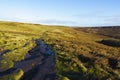 Winiding path along the slopes of Burbage Valley