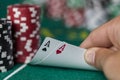 Wining Poker hand Royalty Free Stock Photo