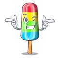 Wink character beverage colorful ice cream stick