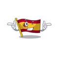 Wink character spain flag is stored cartoon drawer