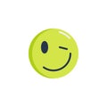 Wink emoticon flat icon
