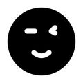 Wink Emoticons Vector icon which is suitable for commercial work and easily modify or edit it Royalty Free Stock Photo