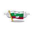 Wink flag bulgarian isolated in the character