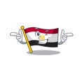 Wink flag egyptian flown on cartoon pole