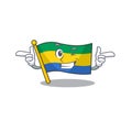 Wink flag gabon flown on mascot pole