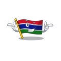 Wink flag gambia mascot shape the character