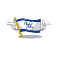 Wink flag israel flown on mascot pole