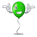 Wink green baloon on left corner mascot