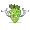 Wink green grapes character cartoon
