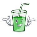Wink green smoothie character cartoon