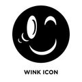 Wink icon vector isolated on white background, logo concept of W