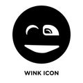 Wink icon vector isolated on white background, logo concept of W