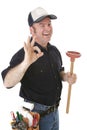 Wink and a Plunger Royalty Free Stock Photo
