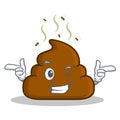 Wink Poop emoticon character cartoon