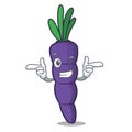 Wink purple carrot in a cartoon basket