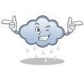 Wink rain cloud character cartoon