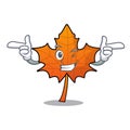 Wink red maple leaf character cartoon