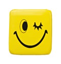 Wink smile badge Royalty Free Stock Photo