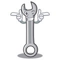 Wink spanner character cartoon style Royalty Free Stock Photo