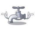 Wink water tap installed in cartoon bathroom Royalty Free Stock Photo