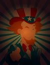 Winking Eye Uncle Sam Royalty Free Stock Photo