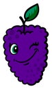 Winking mulberry, illustration, vector