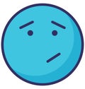 winkle, thinking Vector Isolated Icon which can easily modify or edit