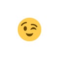 Winky face icon illustration emoji