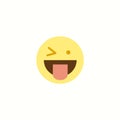 Winky face icon illustration emoji