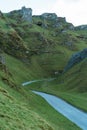 Winnats Pass, Peak District National Park, Derbyshire, England, UK Royalty Free Stock Photo