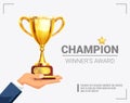 Winner Award Champion Trophy Poster Royalty Free Stock Photo