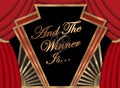 Winner Banner Movie Academy Award First Place Art Logo Sign