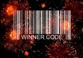Winner barcode Royalty Free Stock Photo
